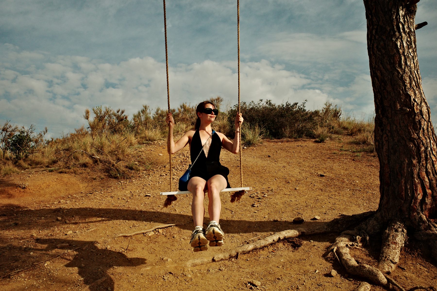 The swing at the Mirador d'Horta