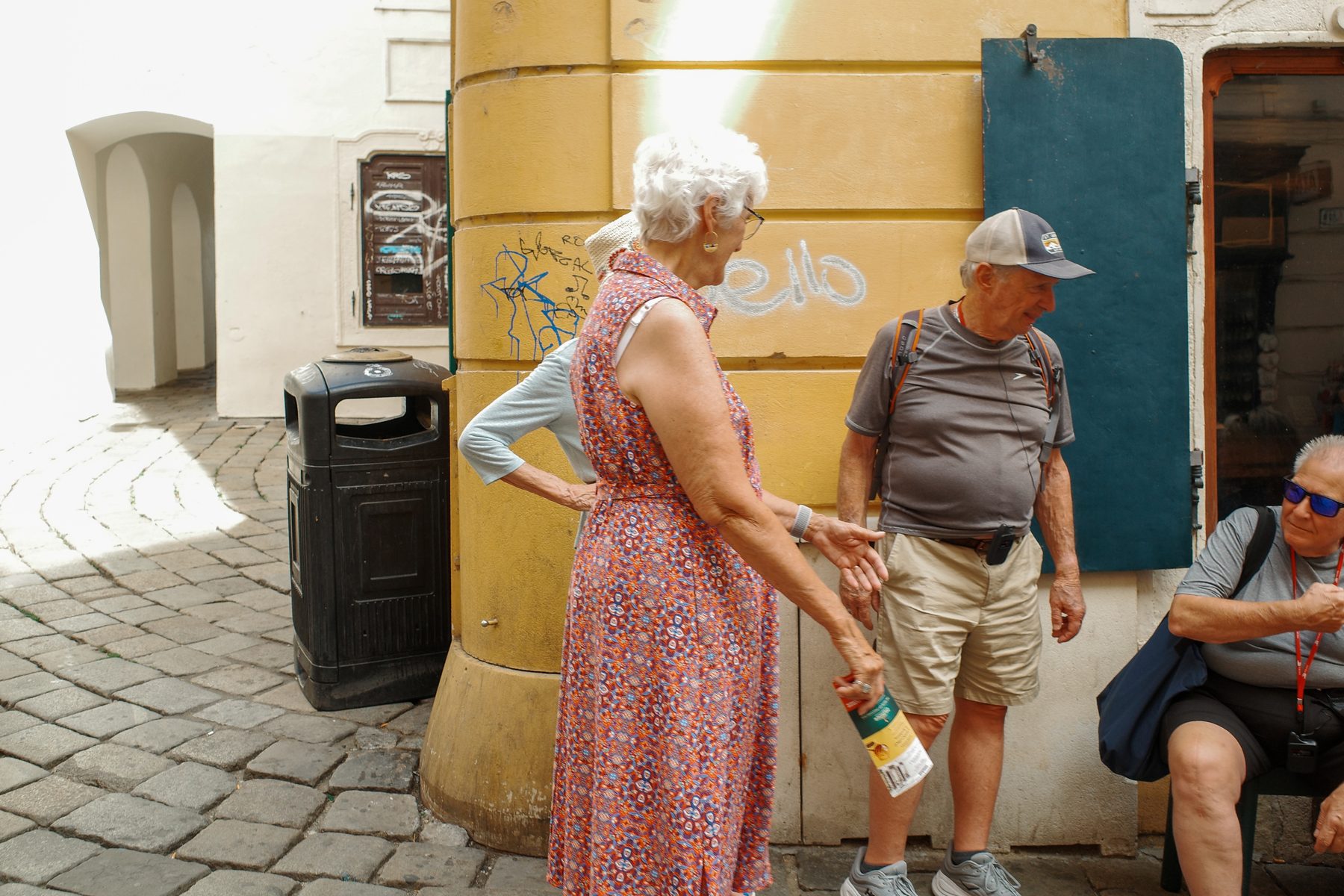 A street scene in the old town