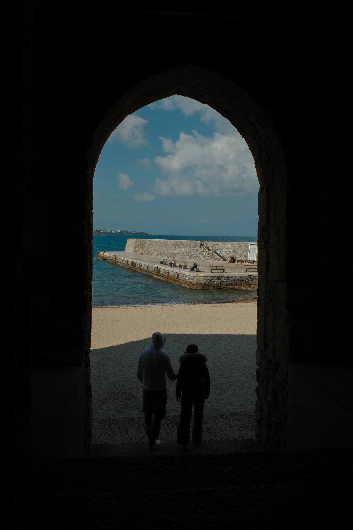 An arch opening onto the sea