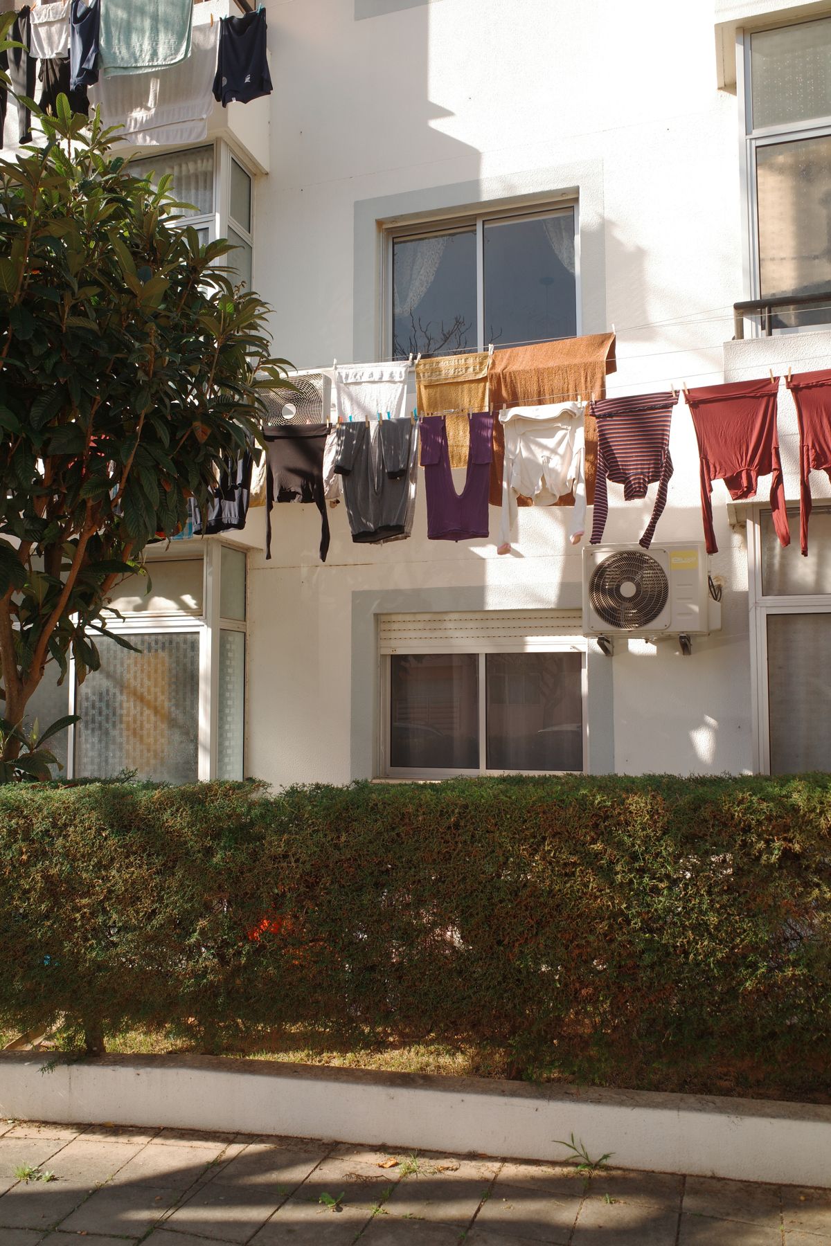 Laundry on a balcony in Faro