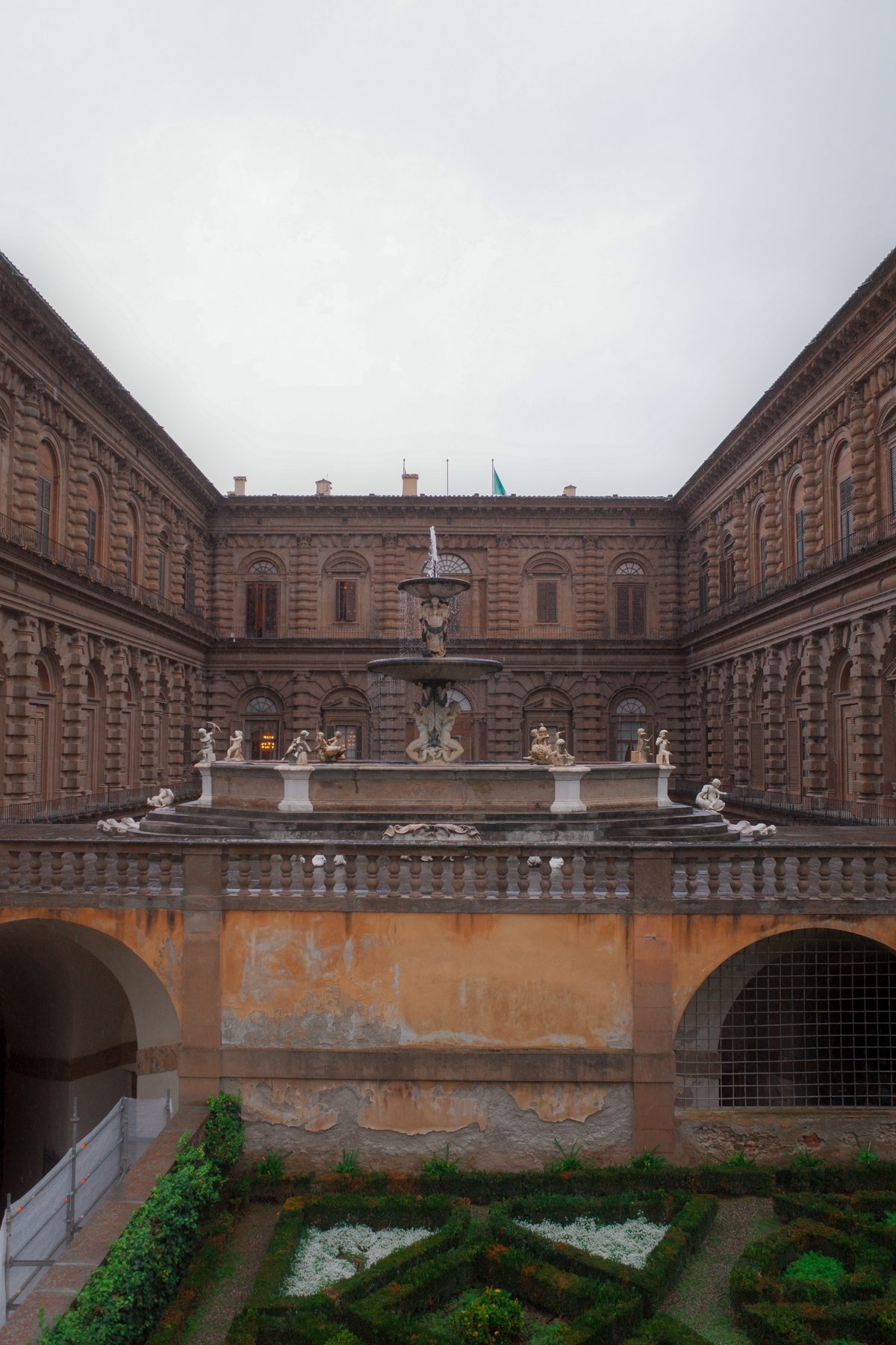 The courtyard of the Pitti Palace