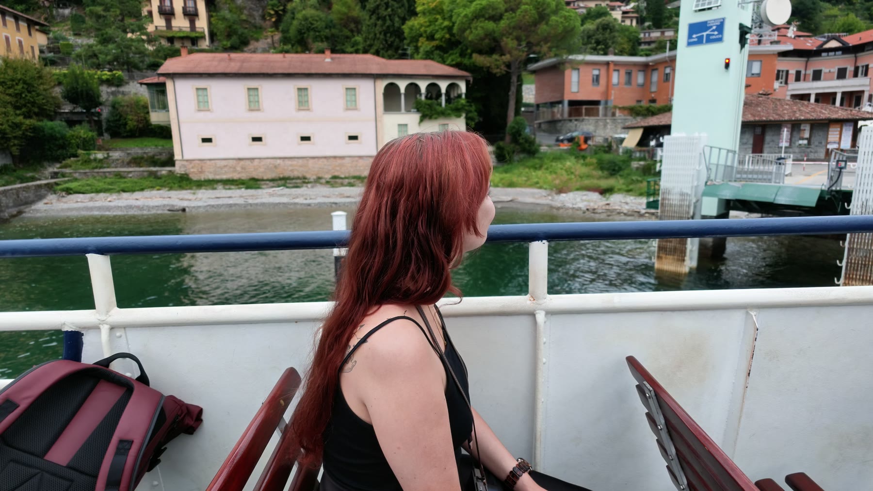 On the ferry