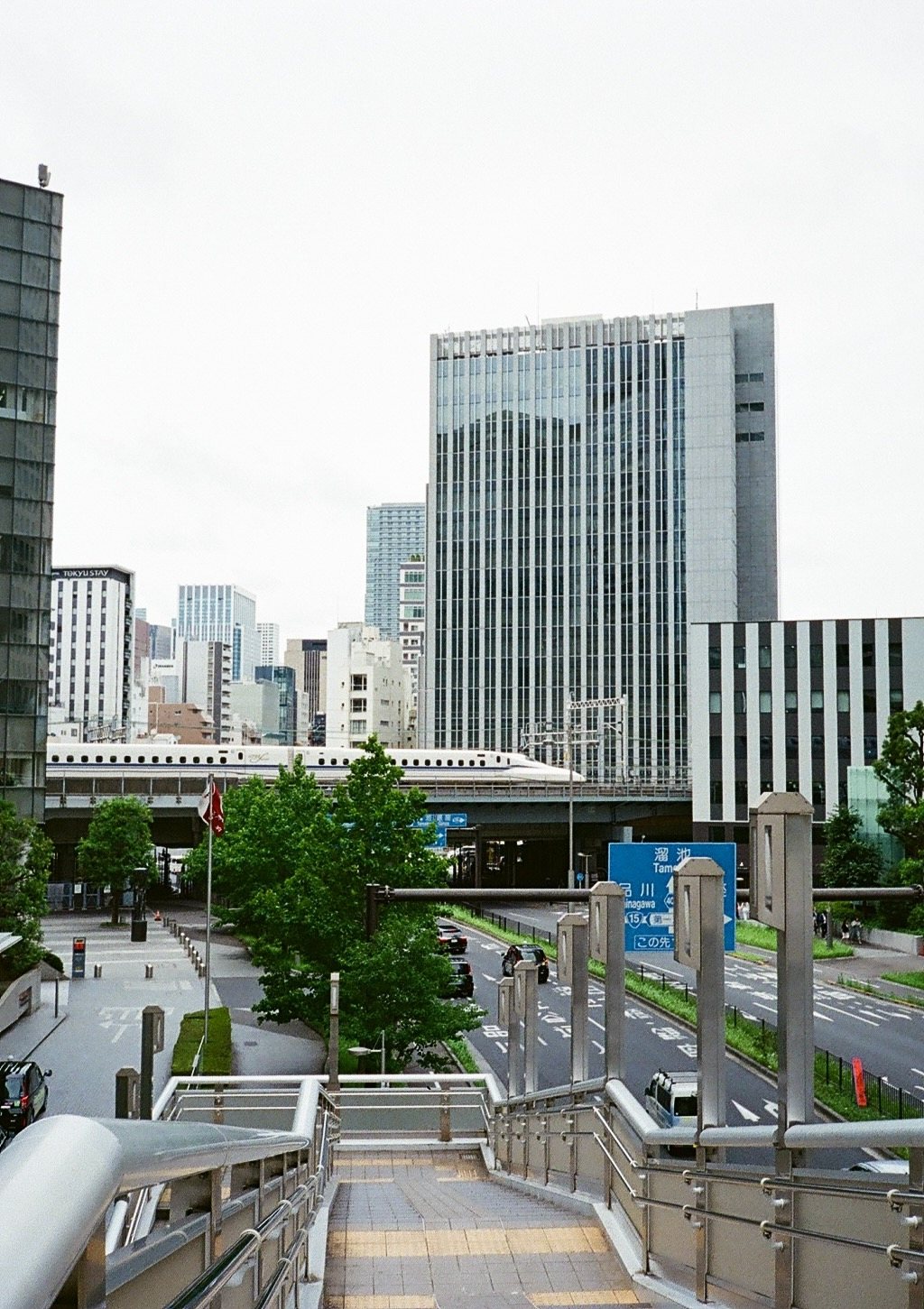 Tokyo from a footbridge