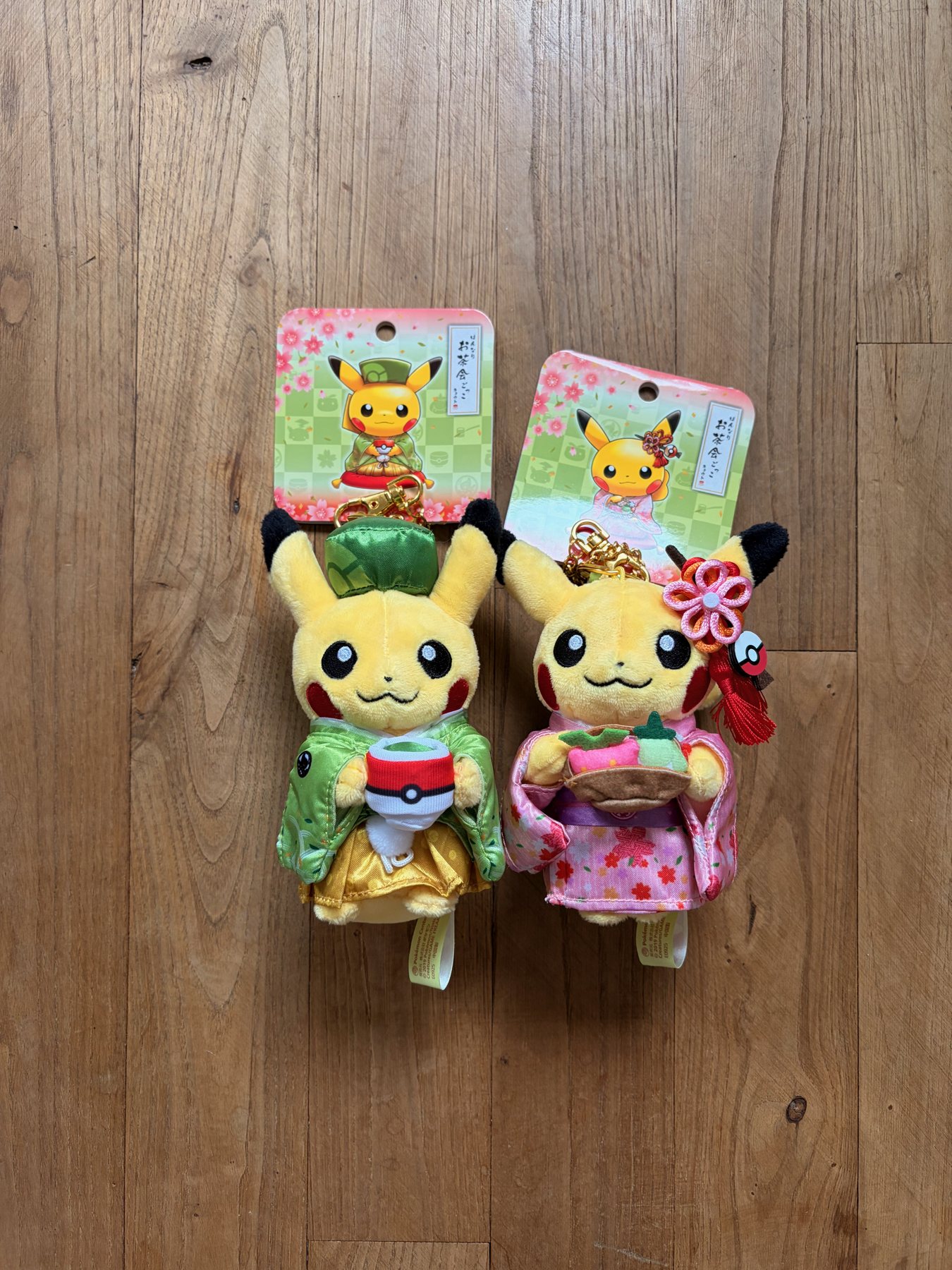 The geisha Pikachu keyrings from Kyoto