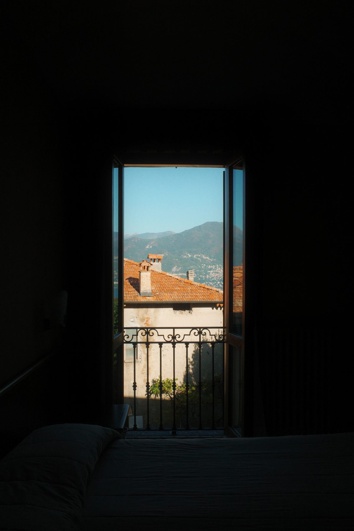 A doorway at the hotel