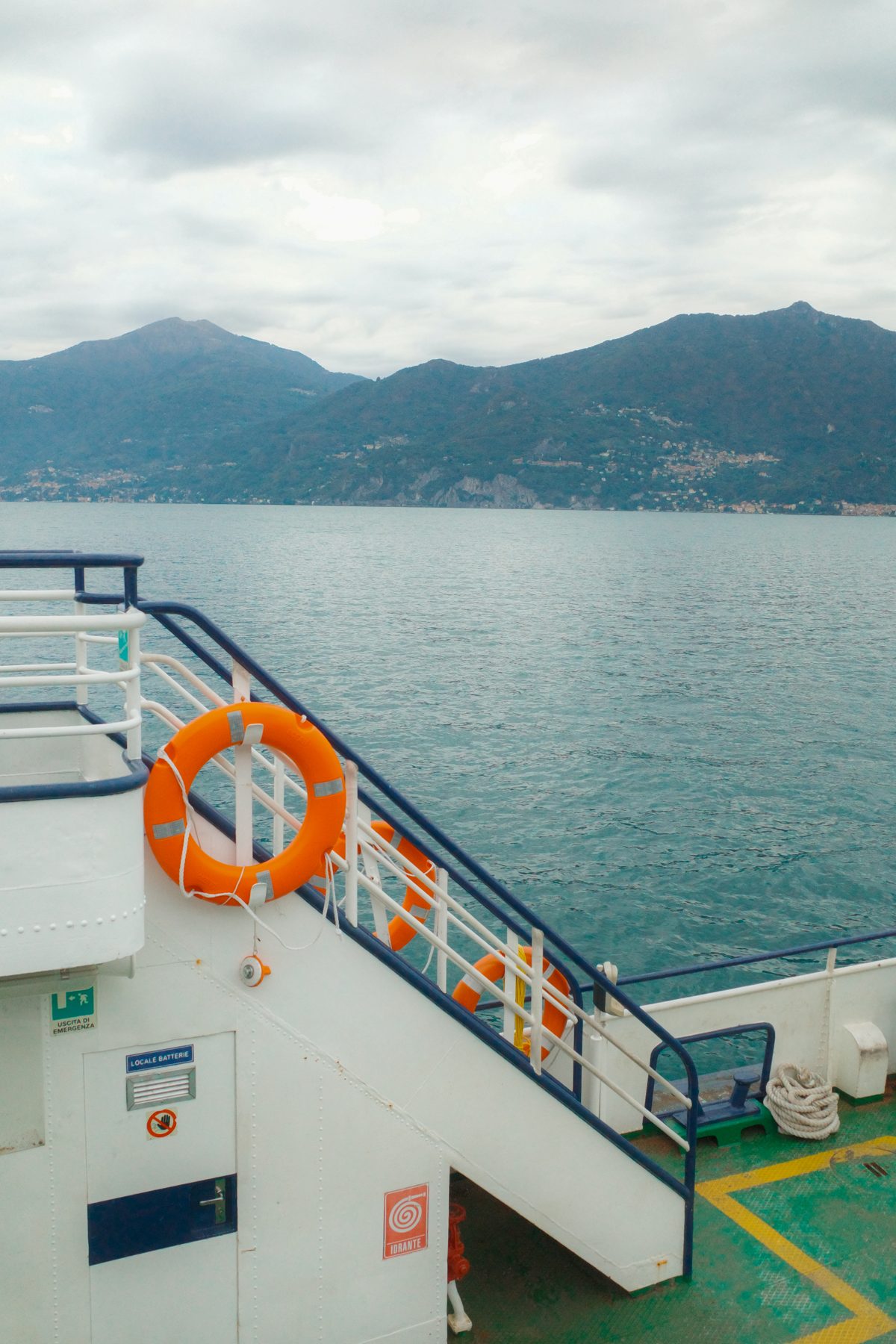 On the ferry deck