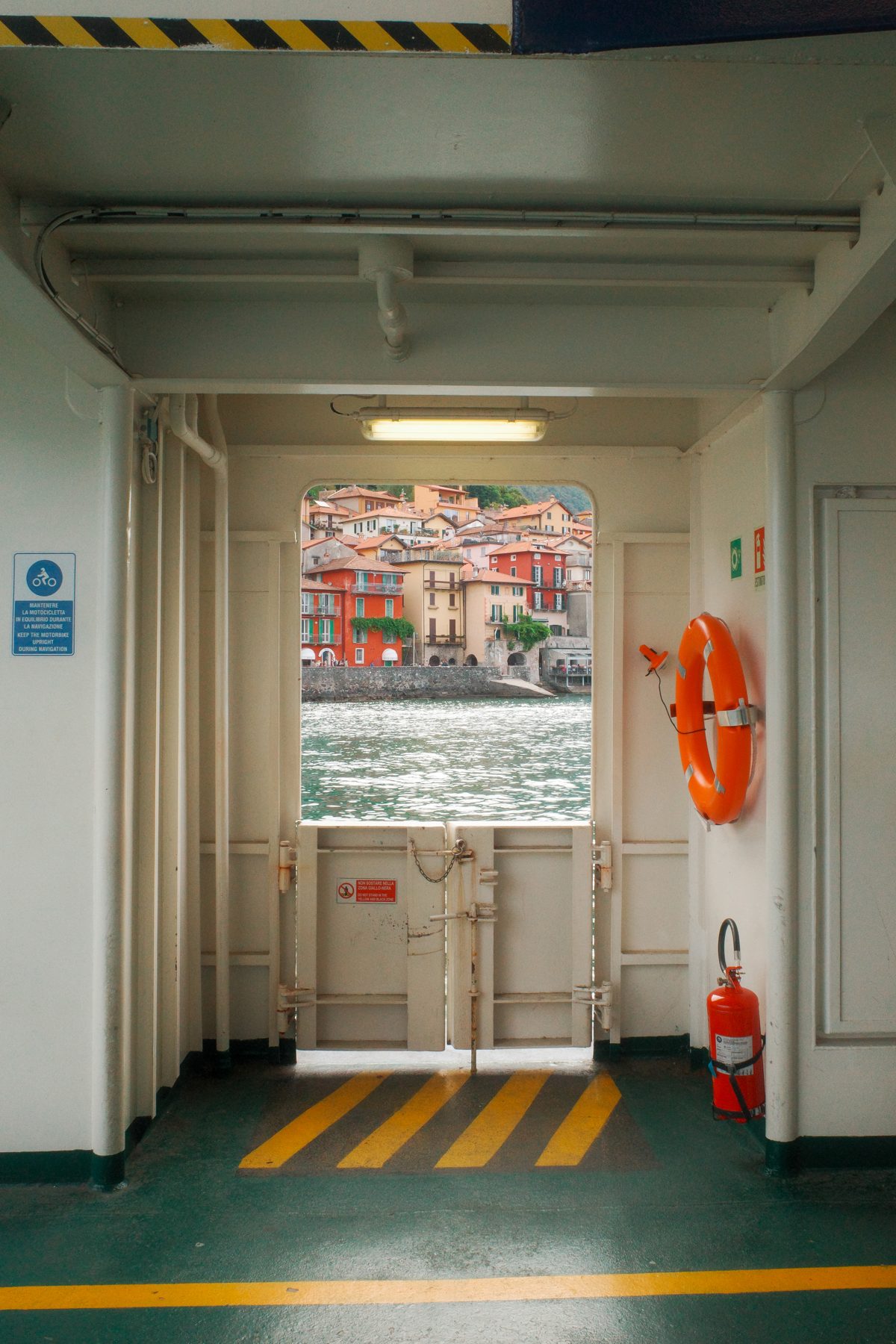 Inside the ferry