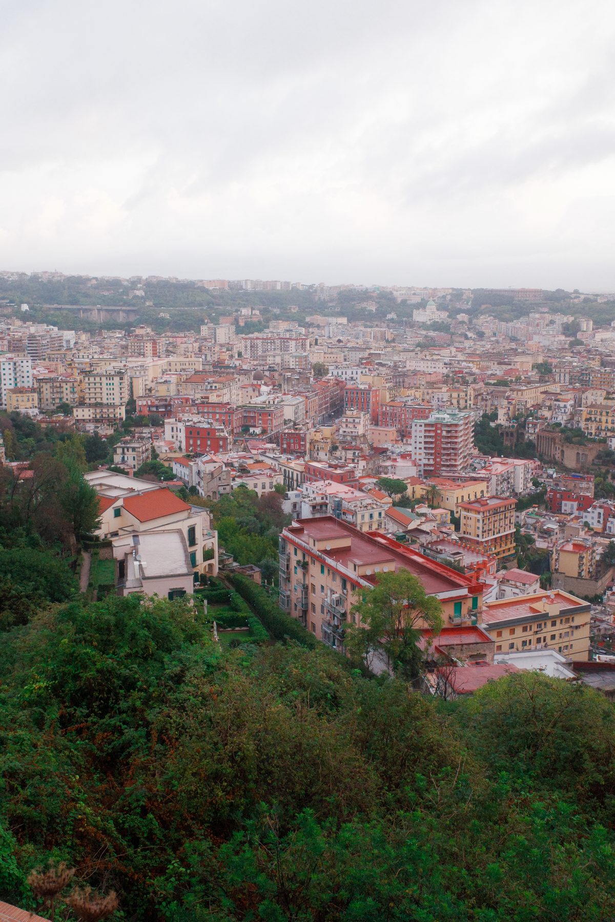 Naples seen from the heights in the morning