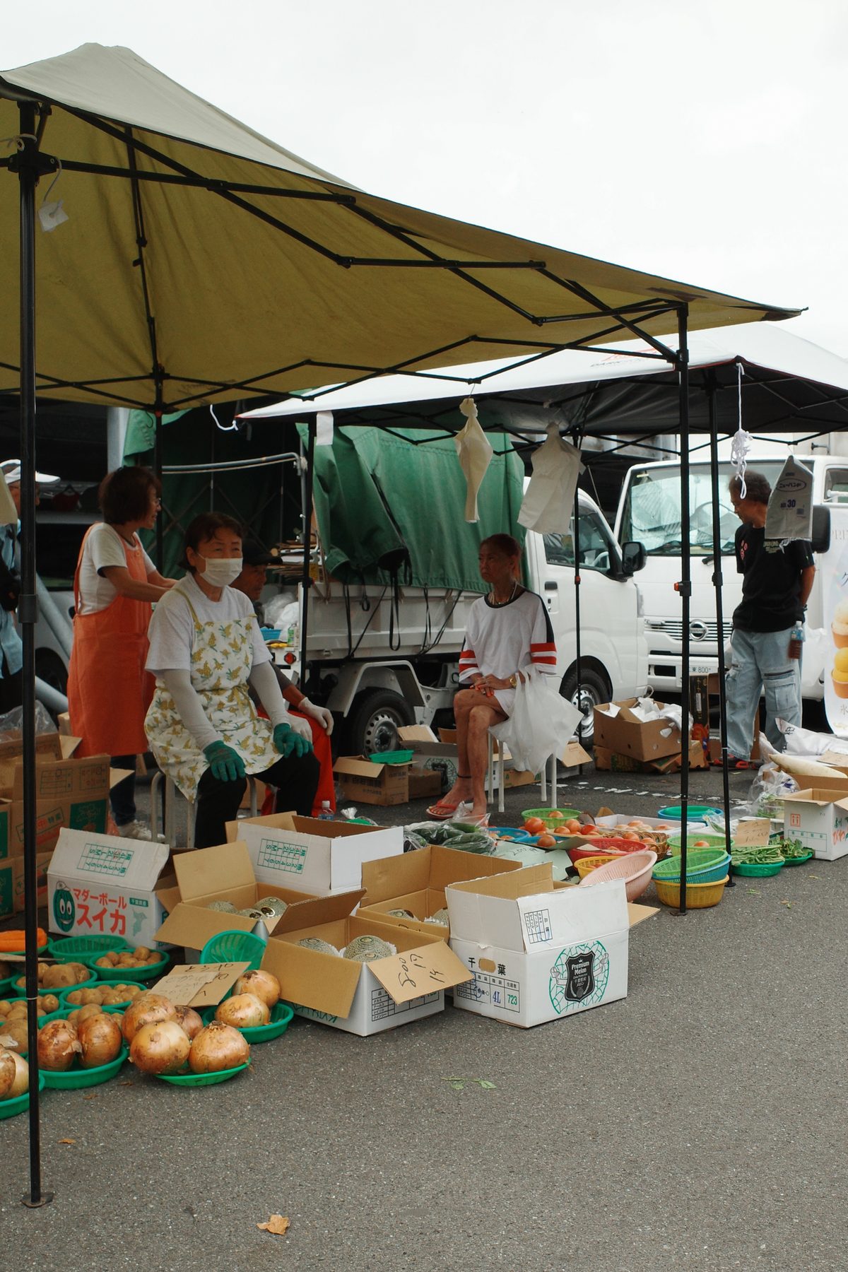 A stall with vegetables