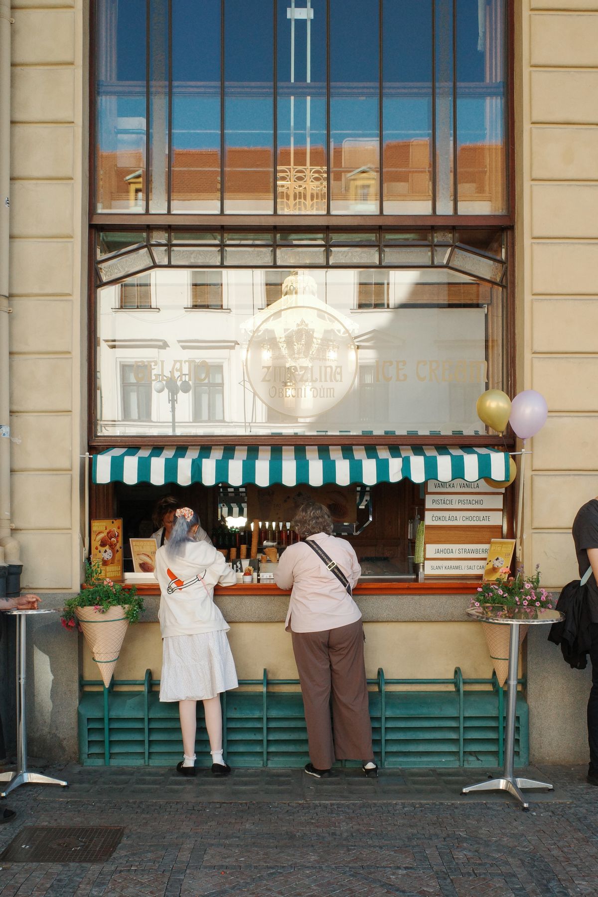 A café front in the castle district