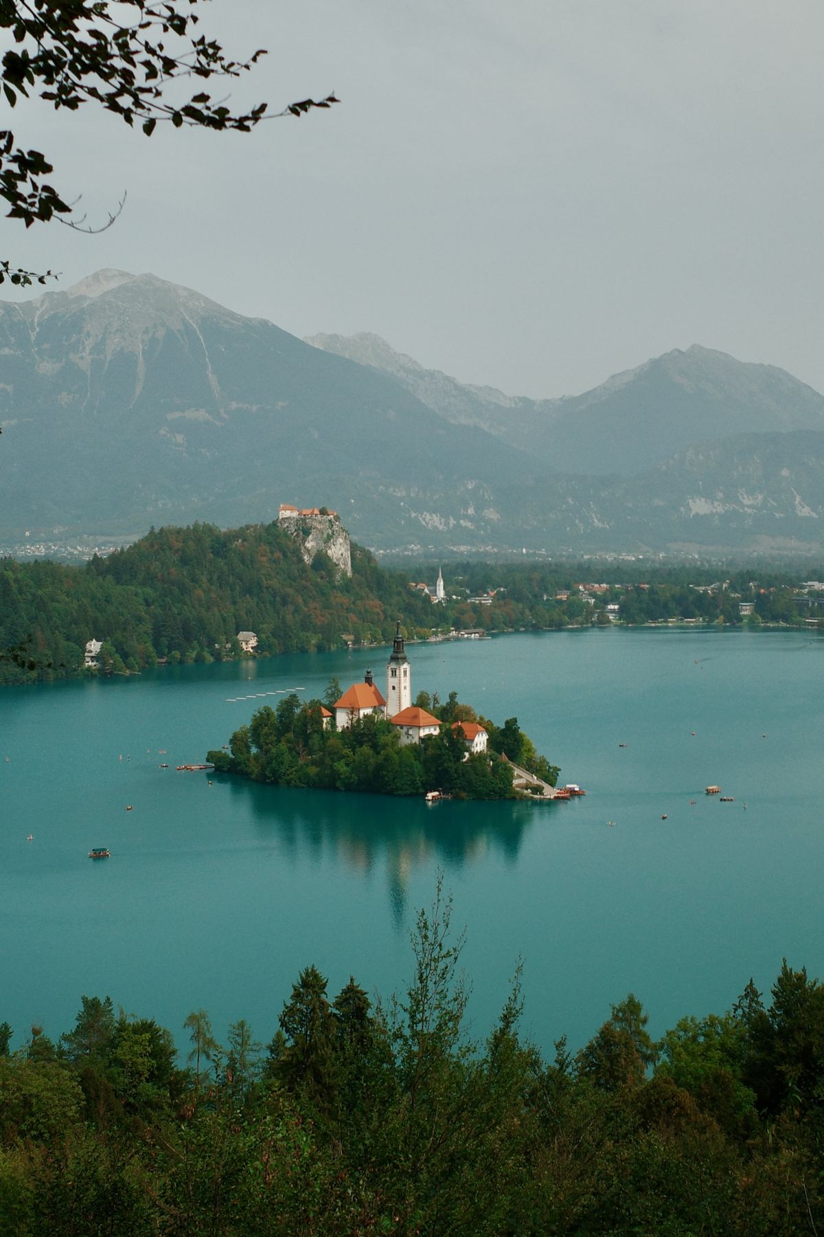 Bled Island and the castle from the Mala Osojnica viewpoint