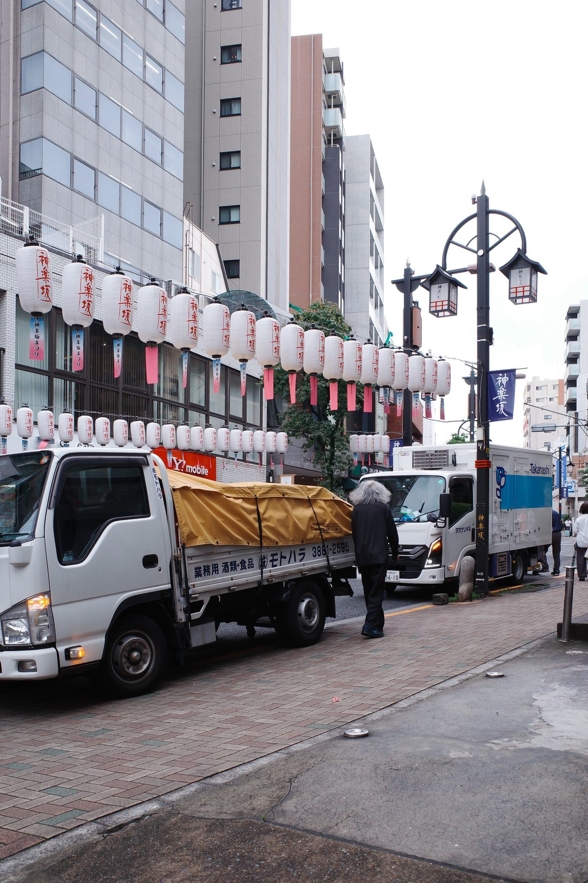 A delivery truck