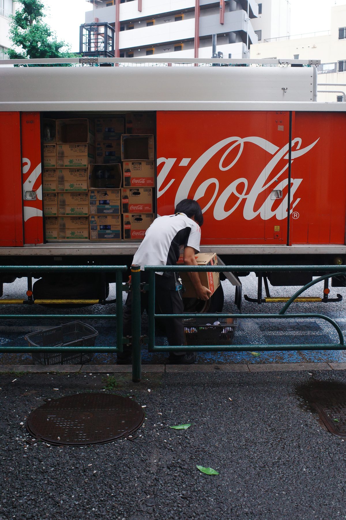 A Coca-Cola delivery