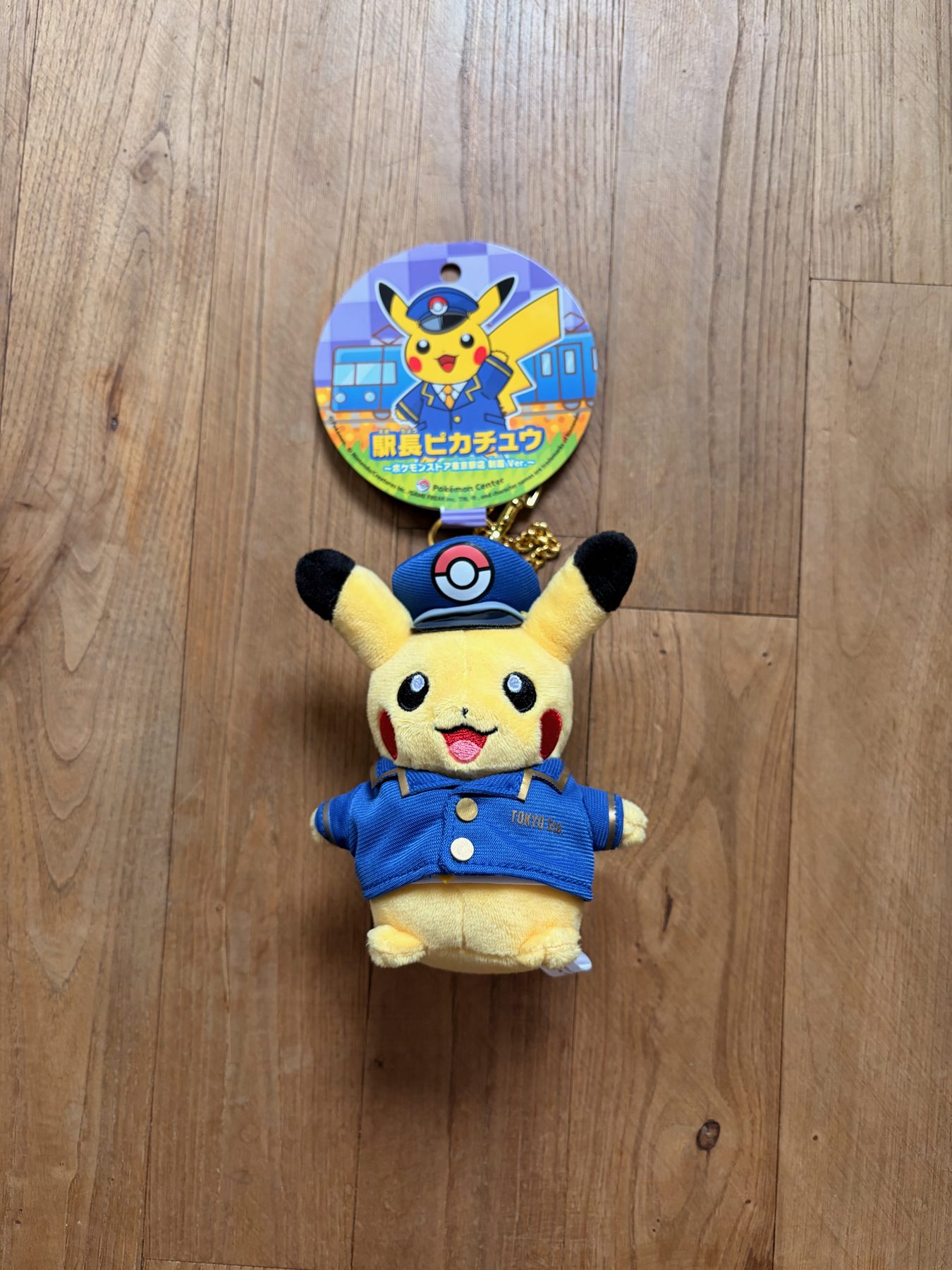 The train driver Pikachu plush
