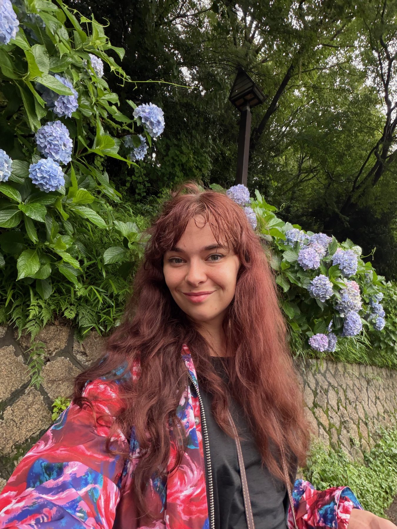 Me among the hydrangeas