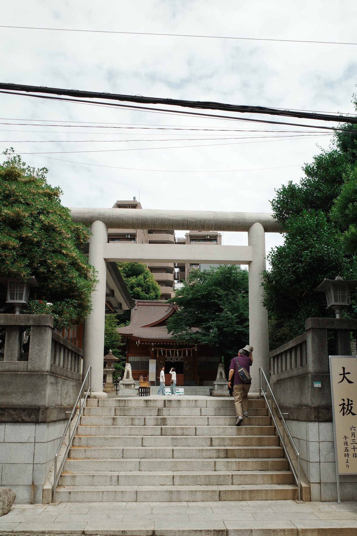The steps and torii of Tenso shrine