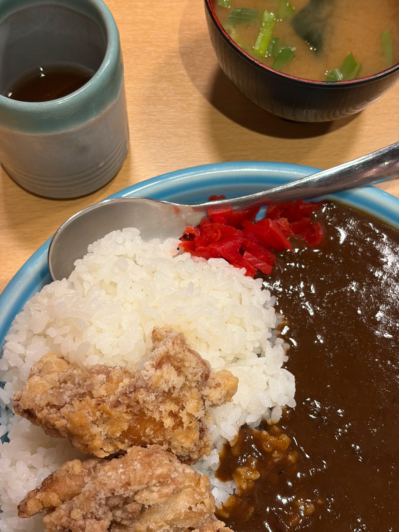 Curry rice with fried chicken