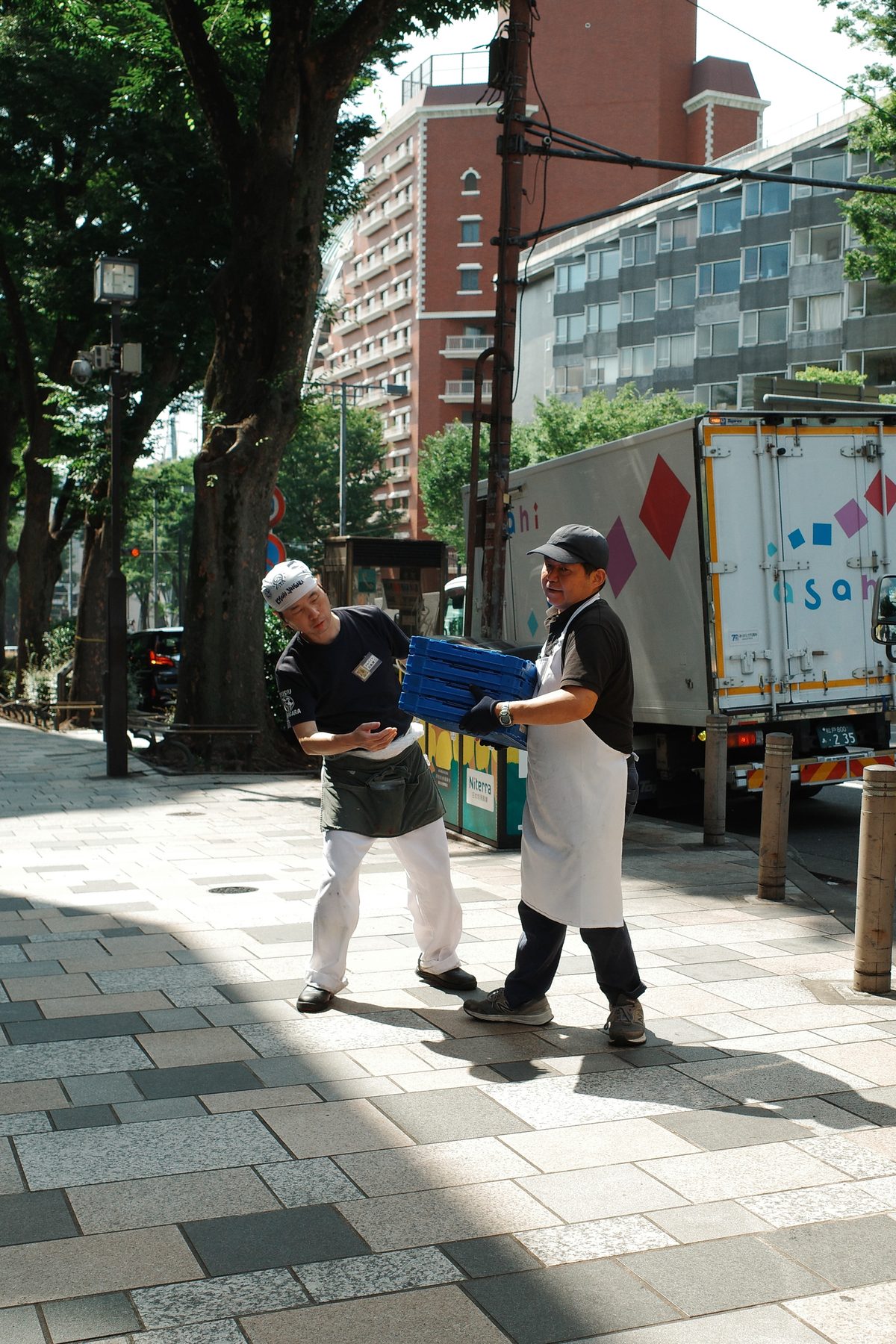 Two men with a delivery