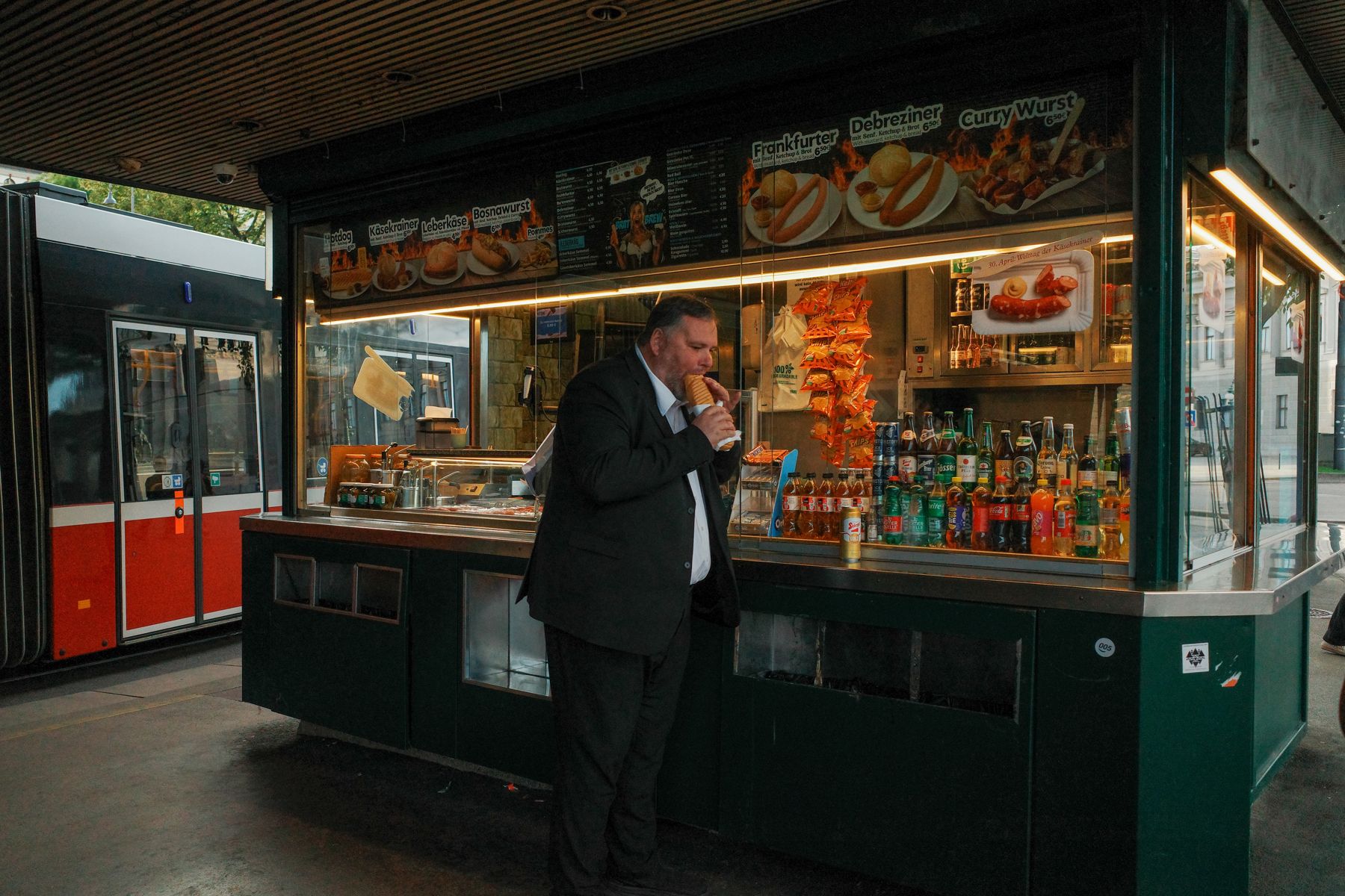 A Würstelstand, a hot dog kiosk, in Vienna